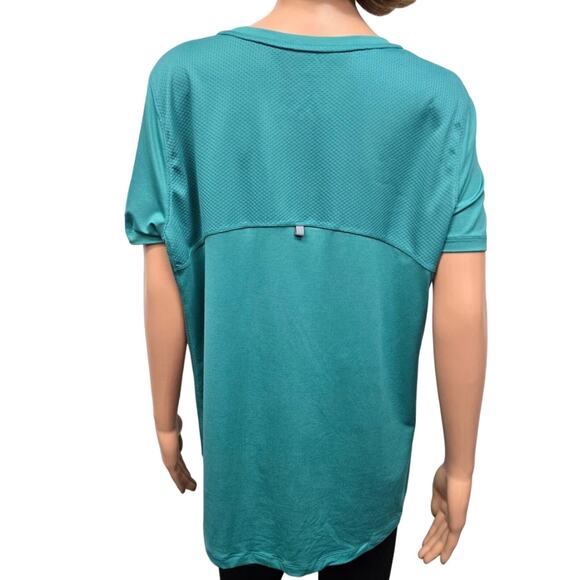 L.L. Bean Athletic Activewear Top T-shirt Size XL Teal Stretch 504123 Unisex - Picture 11 of 14